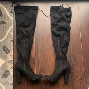 Black Thigh High Boots